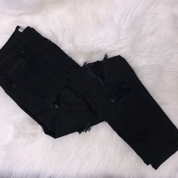 RARE TOPSHOP MOTO FISHNET JAIME JEANS - Picture 3 of 9